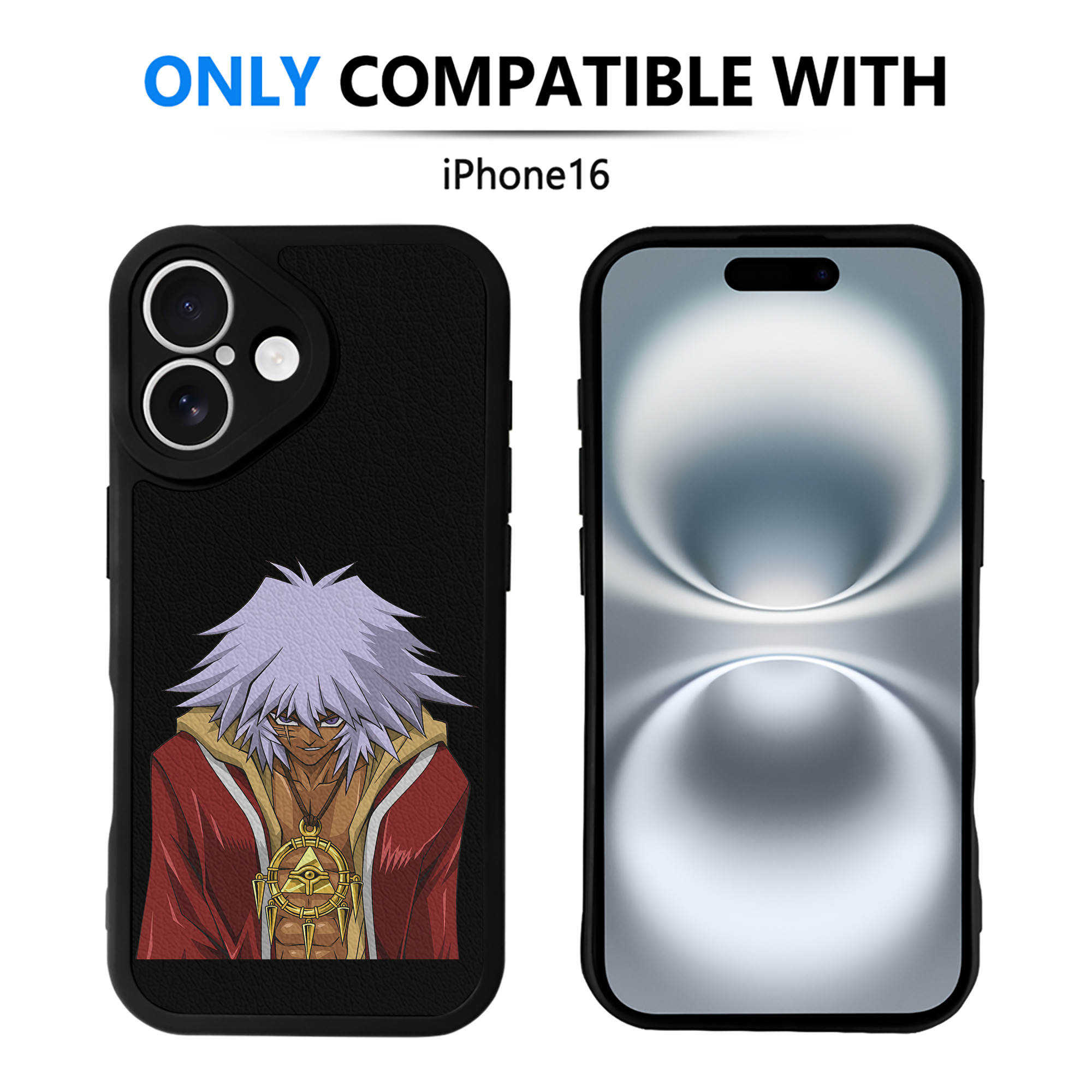 遊☆戯☆王 Yu-Gi-Oh! 【iPhone 16シリーズ対応】シリコンスマホケース（レザー調） 材質：シリコン